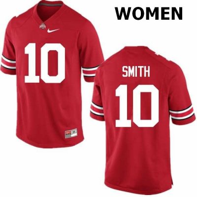 NCAA Ohio State Buckeyes Women's #10 Troy Smith Red Nike Football College Jersey NFA4745GI